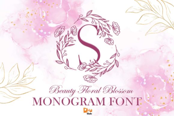 Beauty Floral Blossom Monogram: A Decorative Font That Elevates Your Brand