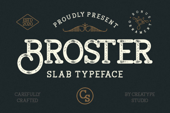 Broster: A Distinctive Serif Font for Digital Branding