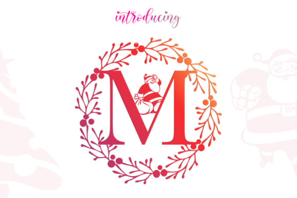 Christmas Santa Monogram: A Festive Font for Creative Crafters