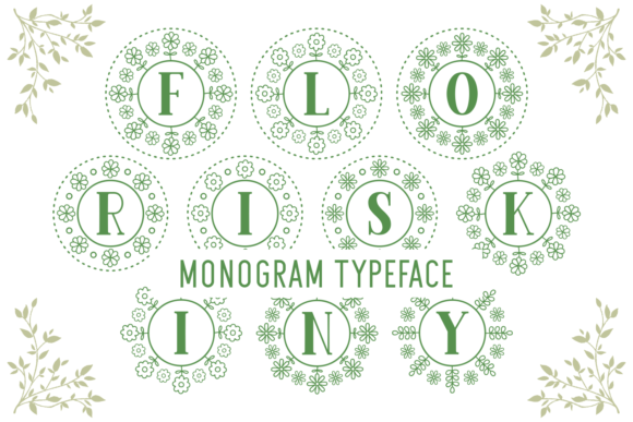 Floriskiny: A Floral Monogram Typeface That Earns Its Place