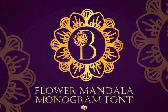 Flower Mandala Monogram: A Decorative Font That Elevates Your Brand