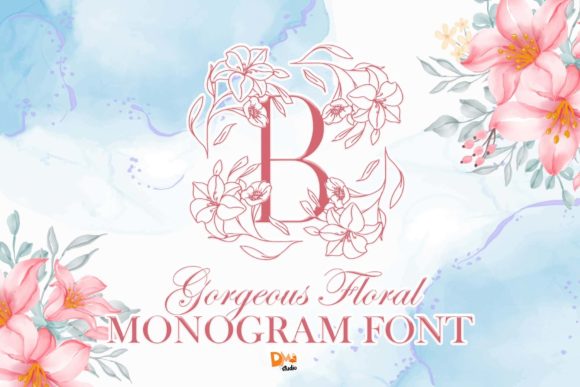 Gorgeous Floral Monogram: A Decorative Font That Elevates Brand Moments