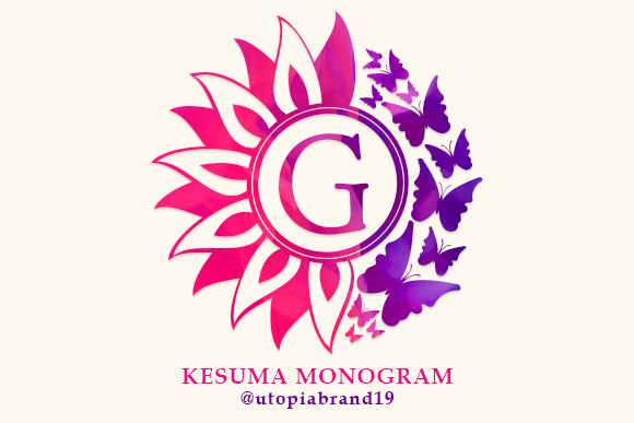 Kesuma Monogram: A Decorative Typeface That Feels Like Hand-Drawn Charm