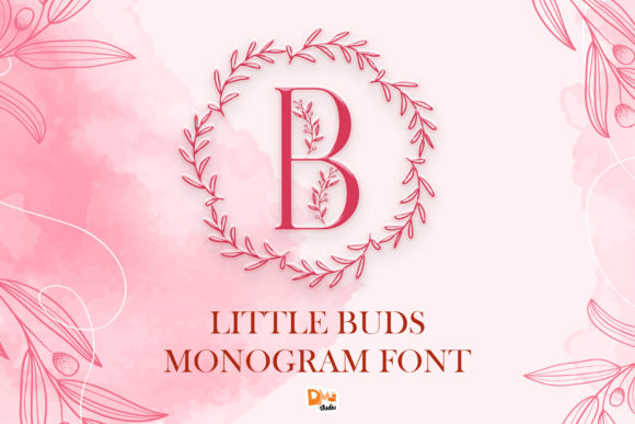 Little Buds Monogram Wreath: A Romantic Display Font for Brand Campaigns