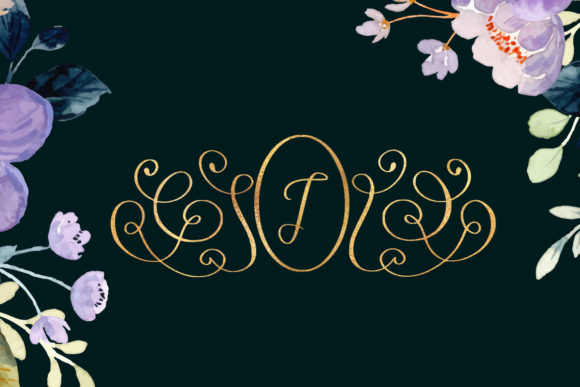 Luxury Monogram: A Decorative Font for Romantic Branding