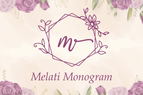 Melati Monogram: A Flowery Decorative Font That Elevates Your Brand