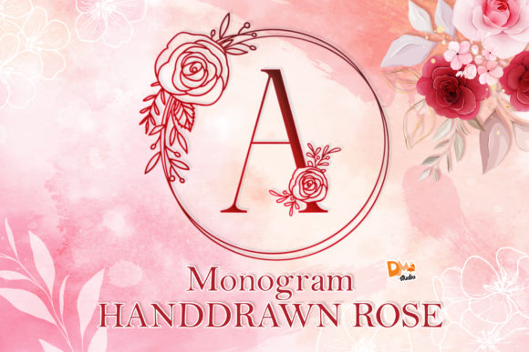 Monogram Handdrawn Rose: A Decorative Font for Handmade Charm