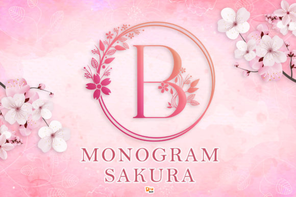 Monogram Sakura: A Decorative Font That Feels Like Hand-Drawn Charm
