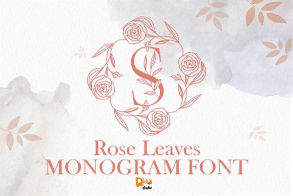 Rose Leaves Monogram: A Decorative Font That Elevates Your Brand