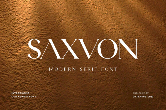 Saxvon Serif Font for Handmade Labels & Invitations