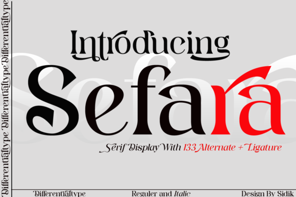Sefara: A Serif Font That Adds Elegance to Branding