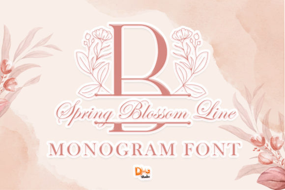 Spring Blossom Line Monogram: A Decorative Font That Earns Its Place in Campaign Visuals