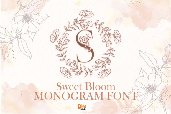 Sweet Bloom Monogram: A Decorative Font That Elevates Your Brand
